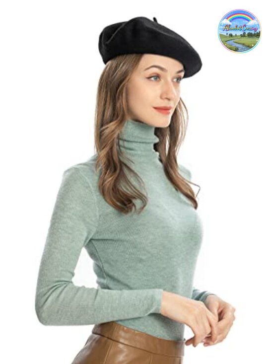 Wool French Beret Hat Solid Color Beret Cap for Women display picture 1